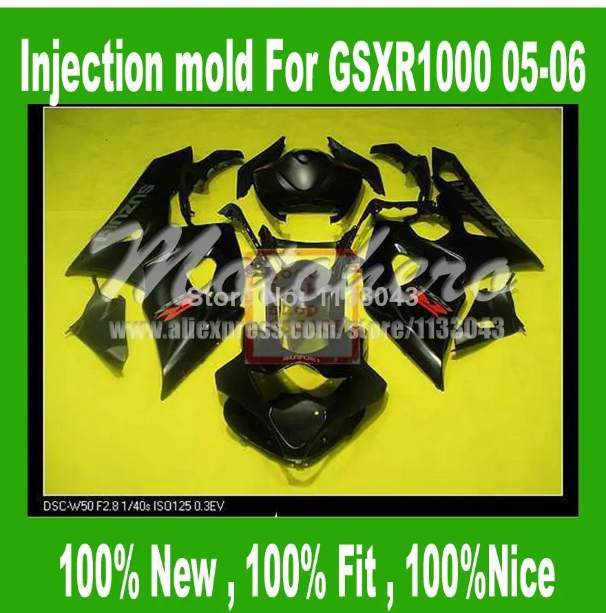 injection mold Matt black for K5 SUZUKI GSXR 1000 2005 2006 GSX-R1000 GSXR1000 K5 05 06 motorcycle fairing kits #s353
injection mold Matt black for K5 SUZUKI GSXR 1000 2005 2006 GSX-R1000 GSXR1000 K5 05 06 motorcycle fairing kits #s353