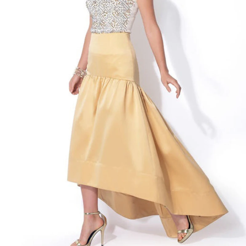 Trendy Fashion Gold High Low Women Skirts Satin Pleated Zipper Floor Length Female Skirt Faldas Jupe Saias High Quality New
Trendy Fashion Gold High Low Women Skirts Satin Pleated Zipper Floor Length Female Skirt Faldas Jupe Saias High Quality New