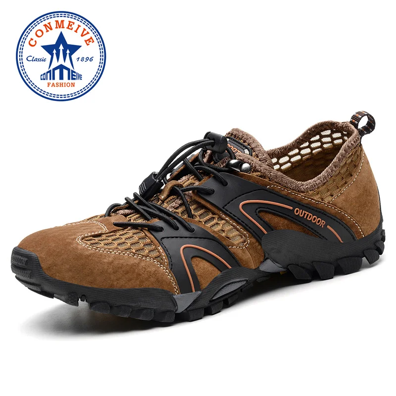 Summer Hiking Shoes Men Breathable Mesh+leather Outdoor Sneakers Mens Sandals Trekking Trail Water Climbing & Fishing Sandals
Summer Hiking Shoes Men Breathable Mesh+leather Outdoor Sneakers Mens Sandals Trekking Trail Water Climbing & Fishing Sandals