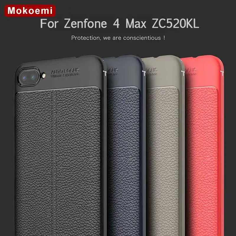 Ударопрочный Мягкий чехол Mokoemi Lichee 5 2 дюйма для Asus Zenfone 4 Max ZC520KL Plus ZC554KL