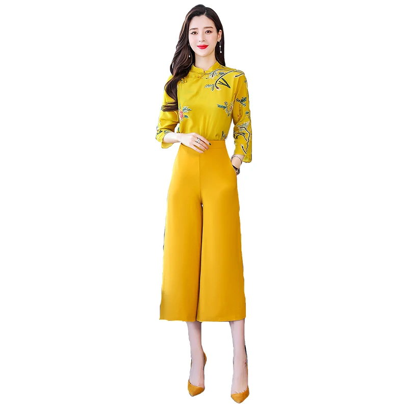 Summer Women Two Piece Set Elegant Floral Printed Blouse Tops Suits Fashion Casual Slim Linen Pant Suits
Summer Women Two Piece Set Elegant Floral Printed Blouse Tops Suits Fashion Casual Slim Linen Pant Suits