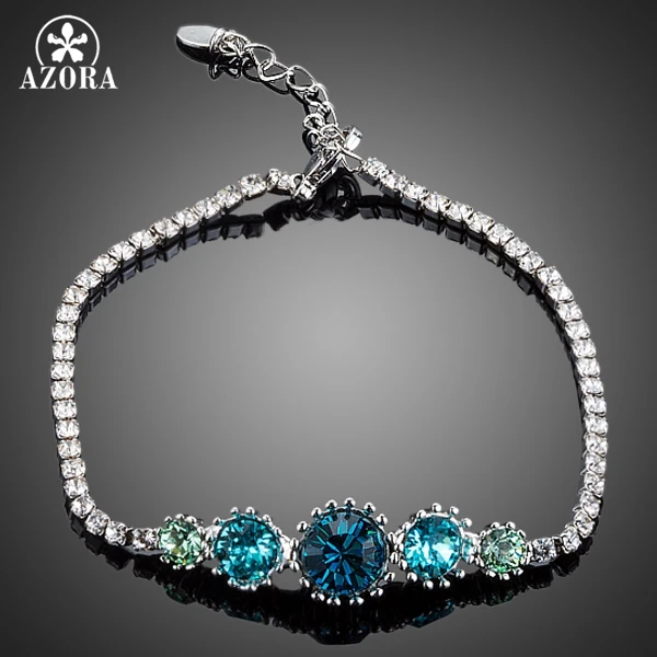 Женский браслет с пятиконечными кругами и австрийскими кристаллами|bracelets for|crystal