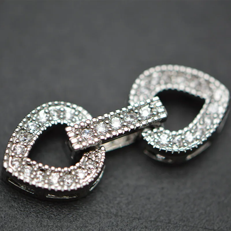 10x22mm Double Heart Shape Muti holes Paved CZ Zircon Beads Necklace Clasps DIY Jewelry Findings 10pc per lot
10x22mm Double Heart Shape Muti holes Paved CZ Zircon Beads Necklace Clasps DIY Jewelry Findings 10pc per lot