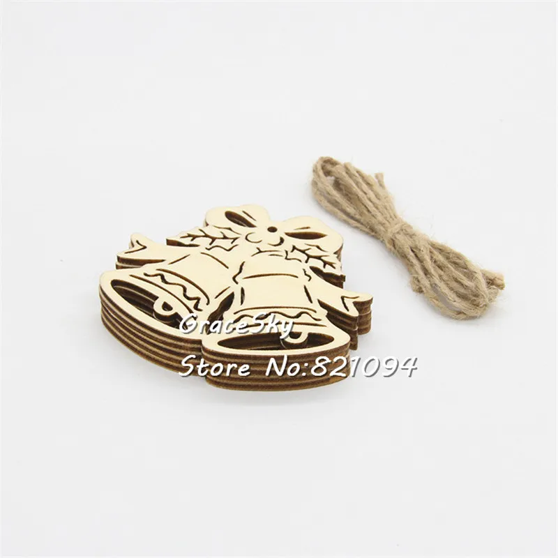 50pcs/lot Wooden Jingle Bell Design Hanging Christmas Tree DIY Blank Supplies Gift Tag Christmas Decoration with Jute string
50pcs/lot Wooden Jingle Bell Design Hanging Christmas Tree DIY Blank Supplies Gift Tag Christmas Decoration with Jute string
