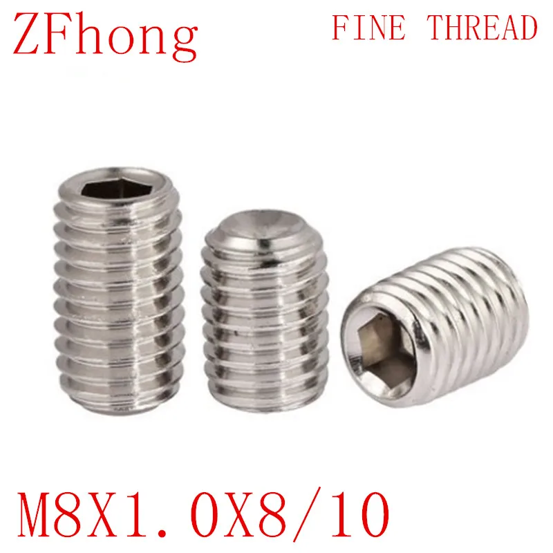 50Pcs DIN916 m8*1.0 304 Stainless Steel fine thread Inner Hex Cup Point Socket Set Screw
50Pcs DIN916 m8*1.0 304 Stainless Steel fine thread Inner Hex Cup Point Socket Set Screw