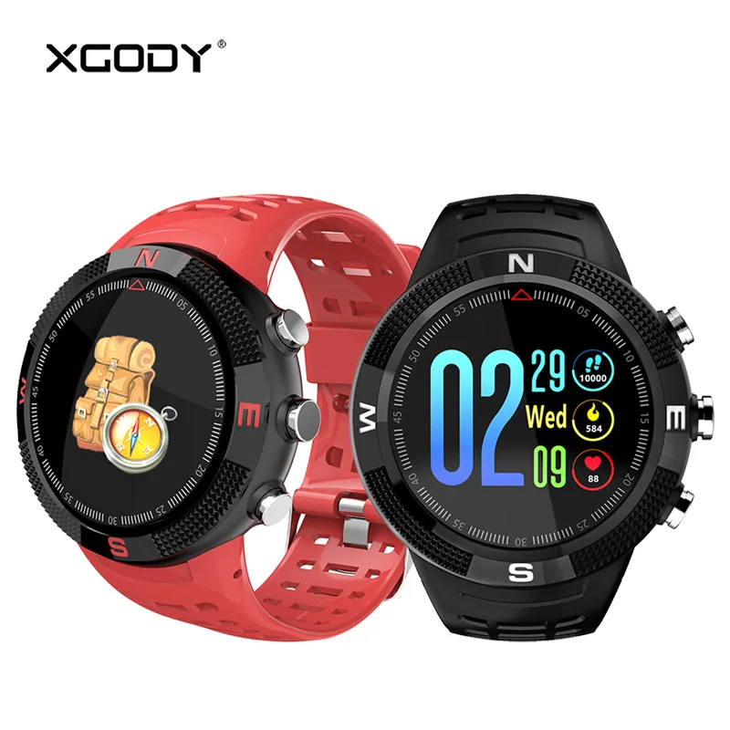 Оригинальные Смарт-часы XGODY F18 фитнес-трекер монитор сердечного ритма шагомер
