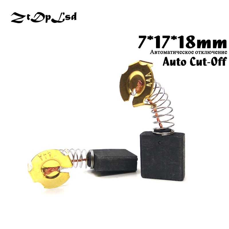 ZtDpLsd 2 Pcs/Lot 7x17x18mm Auto Cut-Off Mini Drill Electric Grinder Replacement Carbon Brushes Spare Parts for Rotary Tool
ZtDpLsd 2 Pcs/Lot 7x17x18mm Auto Cut-Off Mini Drill Electric Grinder Replacement Carbon Brushes Spare Parts for Rotary Tool