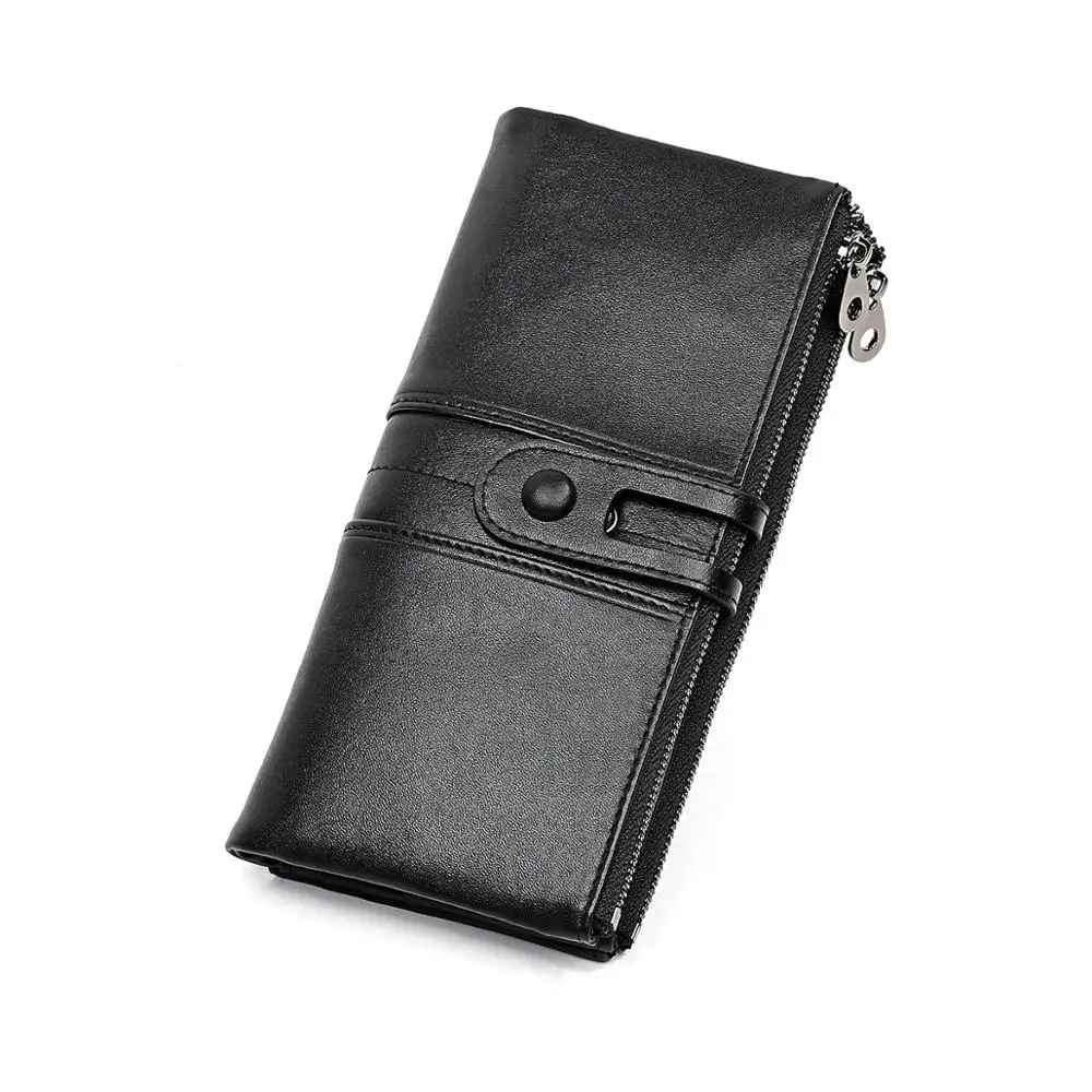 RFID Design Unisex Women Clutch Wallets Genuine Leather Male Women's Long Wallet Zipper Purse Coin Purse Money Phone Bag
RFID Design Unisex Women Clutch Wallets Genuine Leather Male Women's Long Wallet Zipper Purse Coin Purse Money Phone Bag