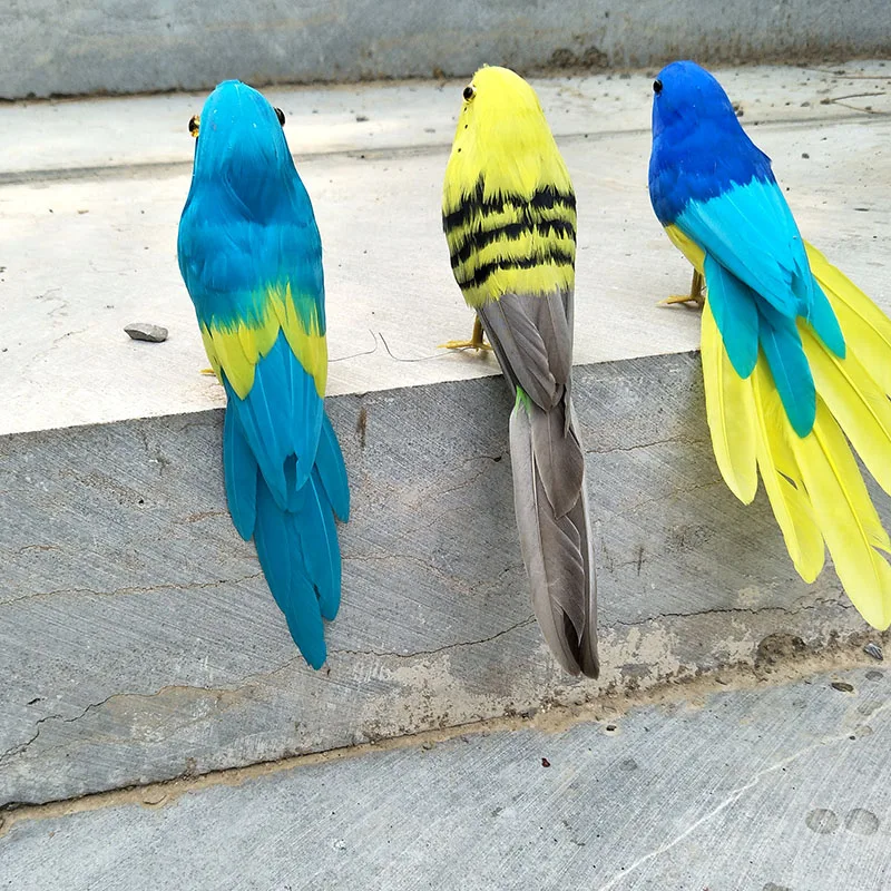 about 18cm simulation feathers bird foam&feathers parrot bird handicraft home garden decoration gift p0178