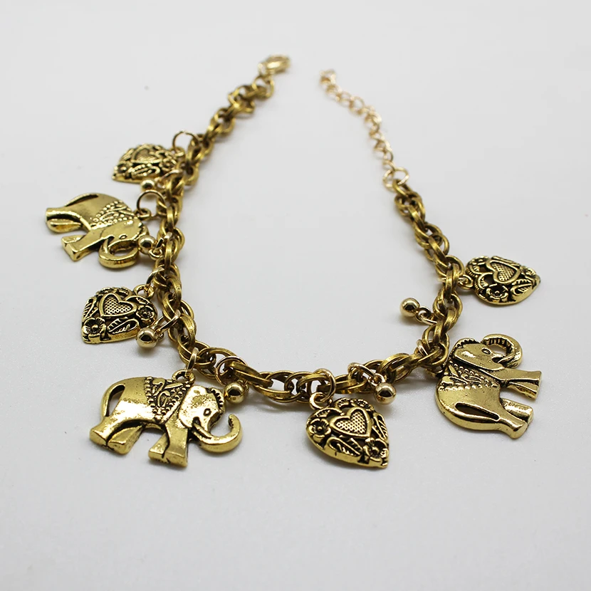 New Vintage Gold Color Elephant Charm Bracelet For Men Bohemian Statement Bracelets Women Bangles pulseira Feminina Jewelry Gift
New Vintage Gold Color Elephant Charm Bracelet For Men Bohemian Statement Bracelets Women Bangles pulseira Feminina Jewelry Gift