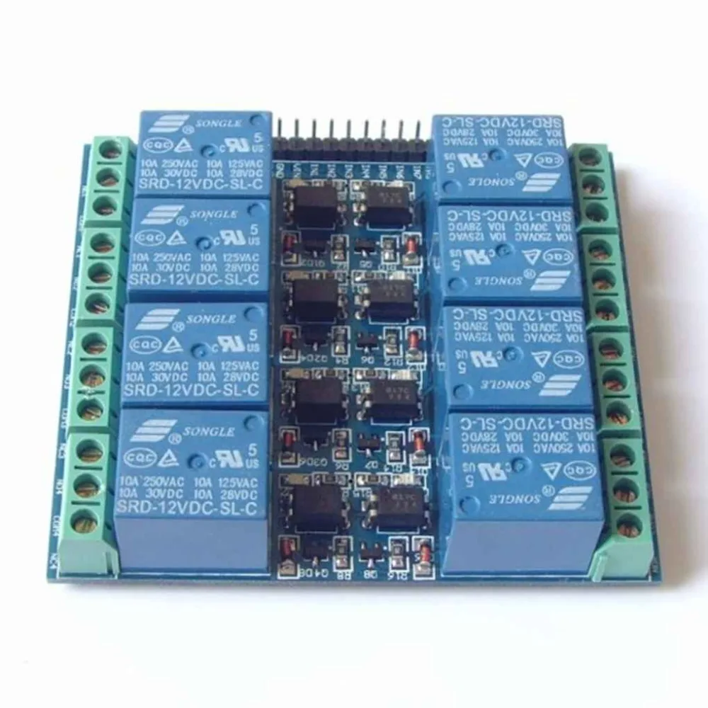 8 Channel Relay Module Optocoupler Isolated Relay 12V 10A Opto Relay Board Expansion Board
8 Channel Relay Module Optocoupler Isolated Relay 12V 10A Opto Relay Board Expansion Board