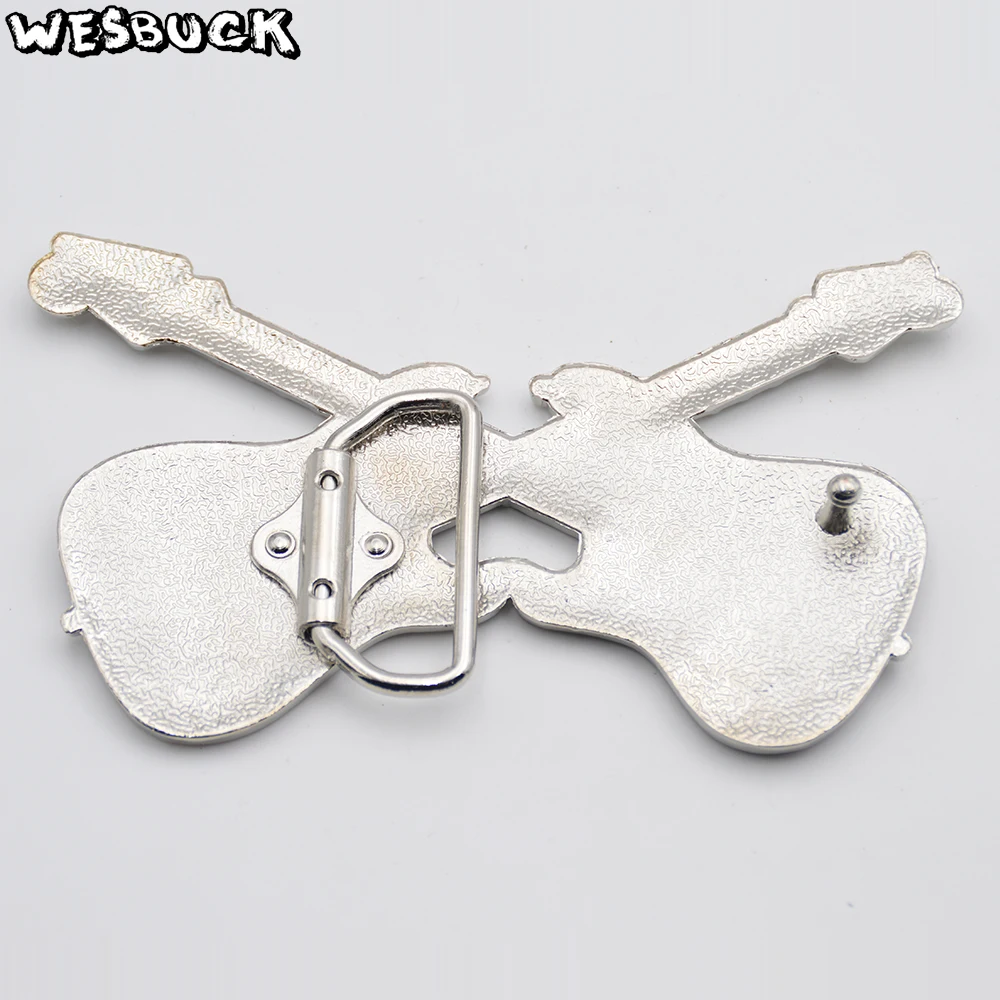 5 PCS MOQ WesBuck брендовые металлические пряжки ремня музыка гитара Форма пряжка на