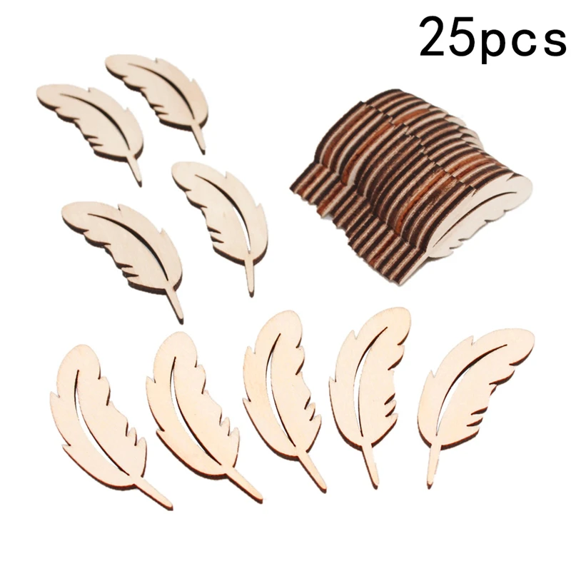 HAOLIVE 25PCS Wooden DIY Hollow Feather Shaped Pendant Ornaments For Party DIY Decor Wedding Birthday Grinding Natural Wood
HAOLIVE 25PCS Wooden DIY Hollow Feather Shaped Pendant Ornaments For Party DIY Decor Wedding Birthday Grinding Natural Wood
