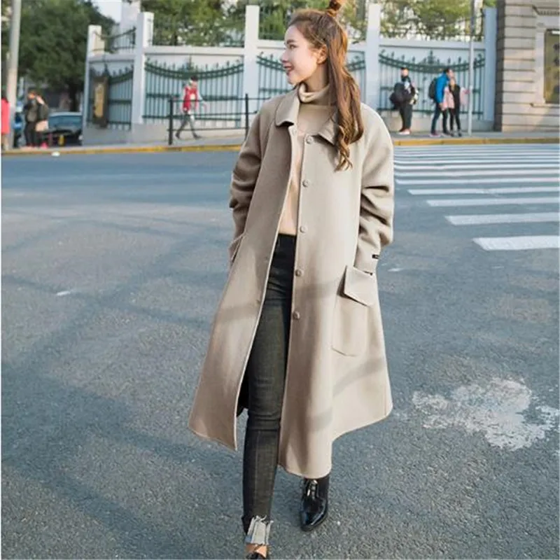 Fashion Korea Women's Windbreaker Autumn Winter Wool Coat Female New Warm Woolen Jackets Student Clothing Long Loose Outerwear
Fashion Korea Women's Windbreaker Autumn Winter Wool Coat Female New Warm Woolen Jackets Student Clothing Long Loose Outerwear