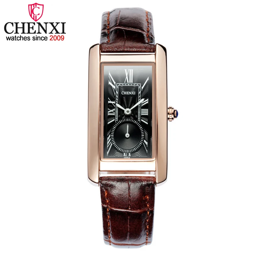 

Fashion CHENXI Brand Women Leather Watch Rectangular Dial Independent Female Casual Watches Ladies Gifts Quartz WristWatch