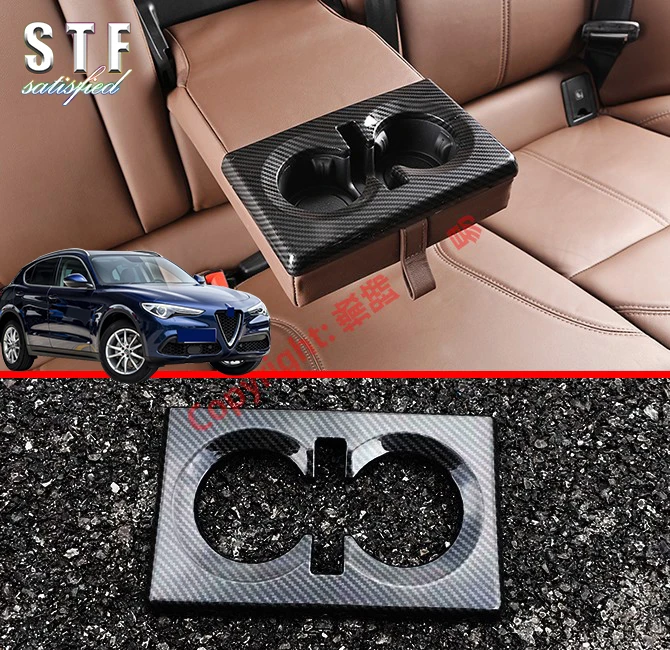 Carbon Fiber Style Interior Rear Cup Holder Cover Trim For Alfa Romeo Stelvio 2017 2018 2019
Carbon Fiber Style Interior Rear Cup Holder Cover Trim For Alfa Romeo Stelvio 2017 2018 2019