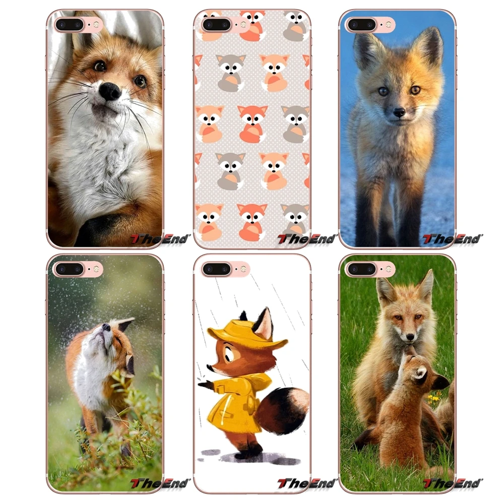 Case Cover Pattern Baby Foxes Red Pink Fox For Sony Xperia Z Z1 Z2 Z3 Z5 compact M2 M4 M5 E3 T3 XA Aqua LG G4 G5 G3 G2 Mini Capa | Мобильные