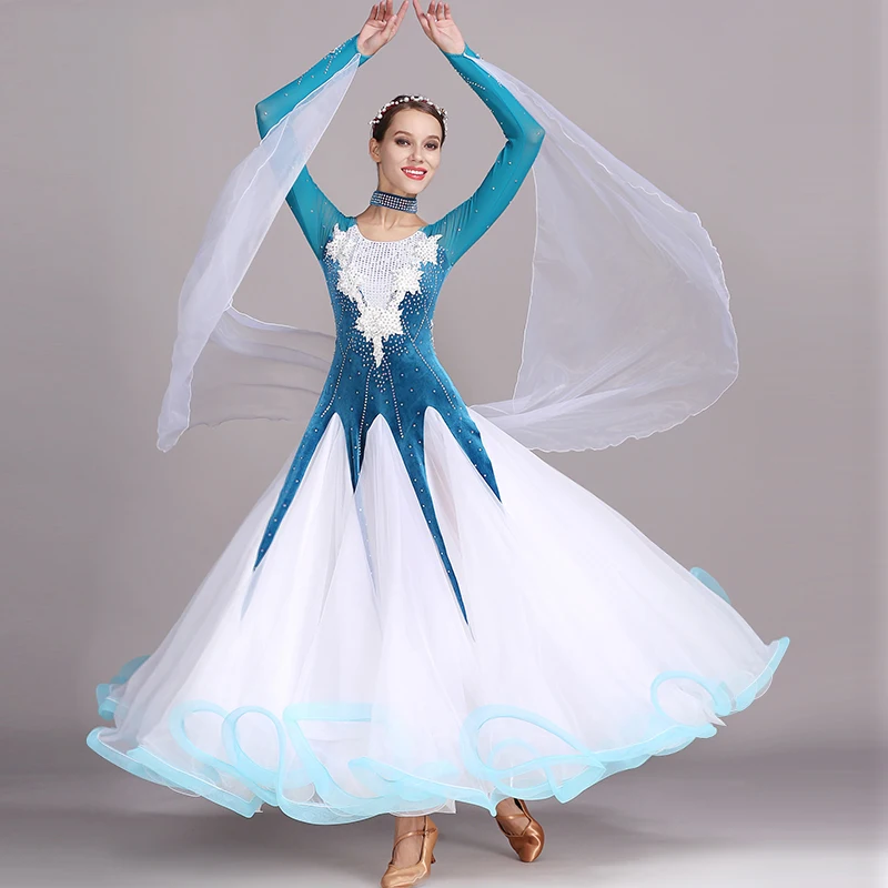 Handmade water-soluble flower modern dance skirt big swing skirt dress national standard dance costume costume DQL102
Handmade water-soluble flower modern dance skirt big swing skirt dress national standard dance costume costume DQL102