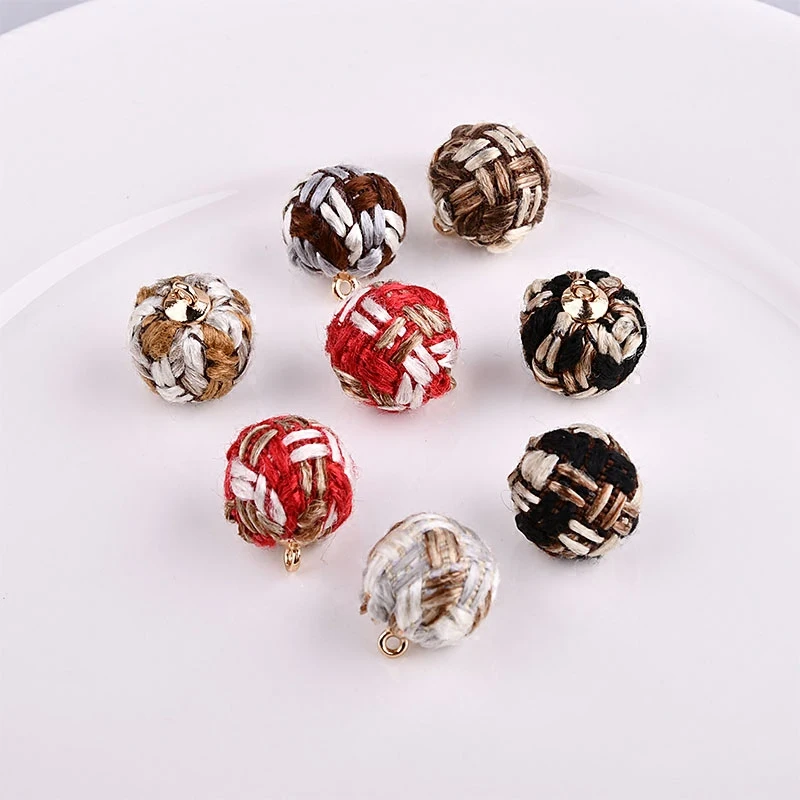 New style 50pcs/lot 16mm colorful polyester woven rounds balls fashion beads charms diy jewelry earring pendants accessory
New style 50pcs/lot 16mm colorful polyester woven rounds balls fashion beads charms diy jewelry earring pendants accessory