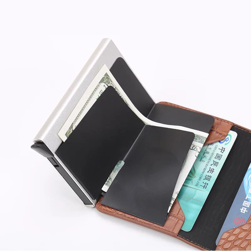 2020 Best seller Men Credit Card Holders Business ID Case Fashion Automatic RFID Holder Aluminium Bank Wallets | Багаж и сумки