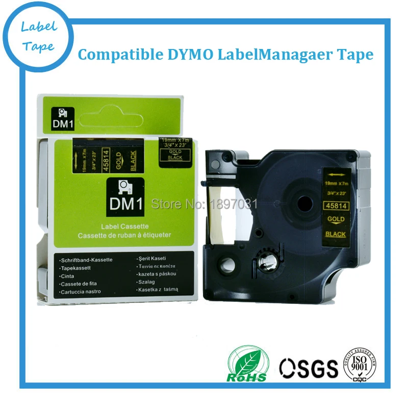 Free shipping 3 pcs/lot Original quality Dymo D1 tape 45814 Gold on Black for DYMO D1 label manager printers
Free shipping 3 pcs/lot Original quality Dymo D1 tape 45814 Gold on Black for DYMO D1 label manager printers