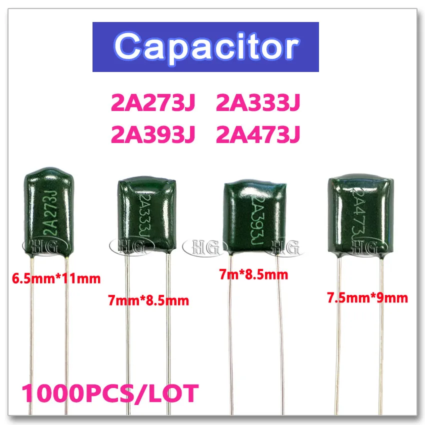 1000PCS Polyester poly Film 100V 2A273J 2A333J 2A393J 2A473J 273J 333J 393J 473J 27NF 33NF 39NF 47NF 2A 5% 0.033UF 0.047UF
1000PCS Polyester poly Film 100V 2A273J 2A333J 2A393J 2A473J 273J 333J 393J 473J 27NF 33NF 39NF 47NF 2A 5% 0.033UF 0.047UF