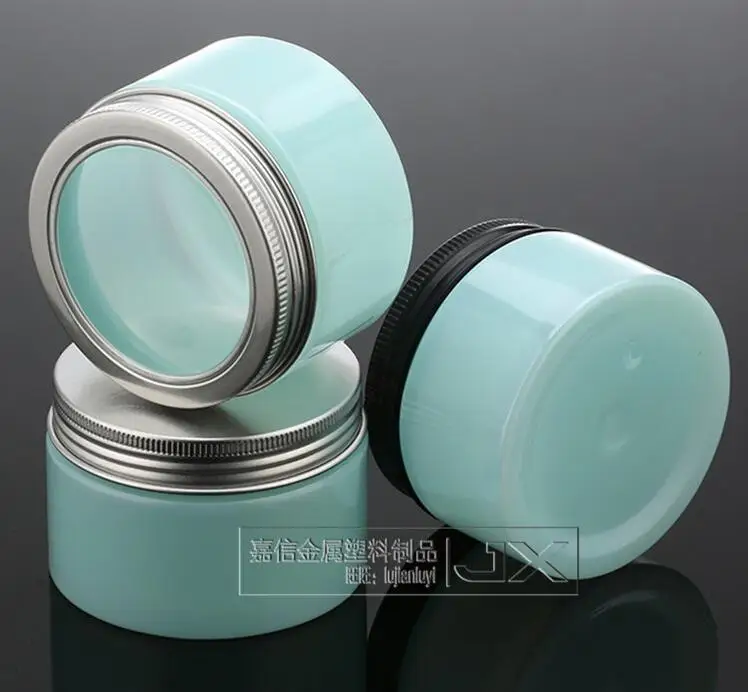 Free Shipping 100 150 200 Ml Empty Blue Plastic Bottles Transparent Window Lid Cream Candy Containers Small My Jar Sauce | Дом и сад