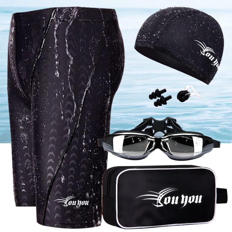 5-piece Men Swimming Suit Trunks Swim Black Beach Wear Briefs Male Swimming suit shorts + goggles + box + nasal plug earplugs
5-piece Men Swimming Suit Trunks Swim Black Beach Wear Briefs Male Swimming suit shorts + goggles + box + nasal plug earplugs