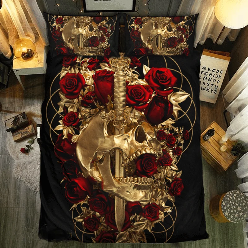 Fanaijia 3D printed sugar skull Bedding Set king size rose skull Duvet Cover set with pillowcase AU Queen Bed set
Fanaijia 3D printed sugar skull Bedding Set king size rose skull Duvet Cover set with pillowcase AU Queen Bed set
