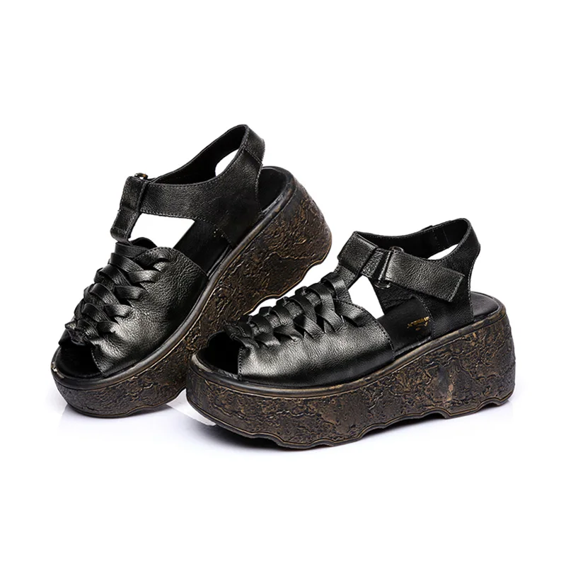 GKTINOO Genuine Leather Women Sandals Platform 2019 Retro Summer Shoes 7CM High Heels Sandals Soft Leather Women Shoes Handmade
GKTINOO Genuine Leather Women Sandals Platform 2019 Retro Summer Shoes 7CM High Heels Sandals Soft Leather Women Shoes Handmade