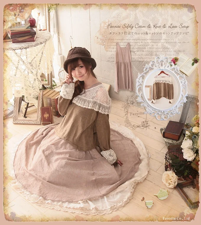 Autumn Women 2 Pcs Set Dress Japanese Mori Girl Lolita Boho Cotton Linen Lace Ruffle Embroidery Tunic Floral Crochet Rockabilly
Autumn Women 2 Pcs Set Dress Japanese Mori Girl Lolita Boho Cotton Linen Lace Ruffle Embroidery Tunic Floral Crochet Rockabilly