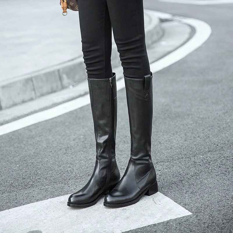 WETKISS Knee High Women Boots Zip Round Toe Footwear Motorcycle Female Boot Cow Leather Med Heels Shoes Woman Winter 2018 New
WETKISS Knee High Women Boots Zip Round Toe Footwear Motorcycle Female Boot Cow Leather Med Heels Shoes Woman Winter 2018 New