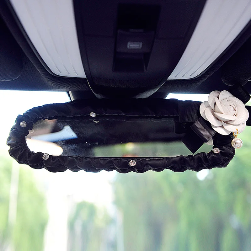 Diamond Crystal White Camellia Flower Car Interior Decoration Steering Wheel Covers Leather Car Styling Rhinestone Car Covered
Diamond Crystal White Camellia Flower Car Interior Decoration Steering Wheel Covers Leather Car Styling Rhinestone Car Covered