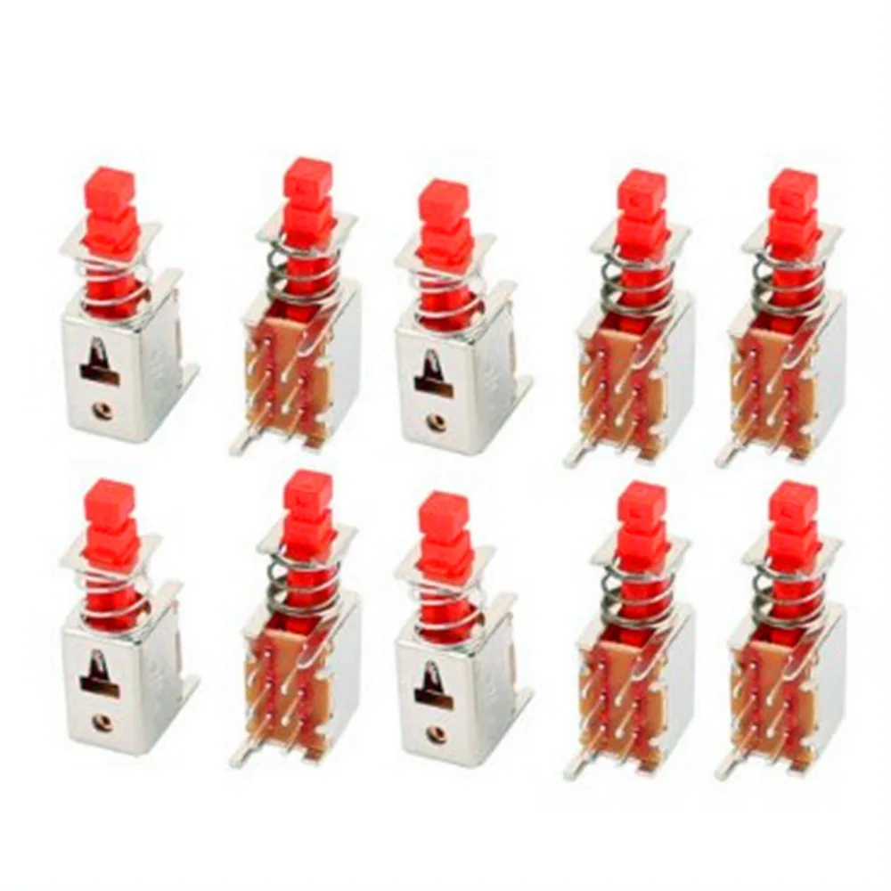 10Pcs 6 Pin 2mm Pitch Self-Locking Momentary DPDT Mini Micro Push Button Switch Red
10Pcs 6 Pin 2mm Pitch Self-Locking Momentary DPDT Mini Micro Push Button Switch Red