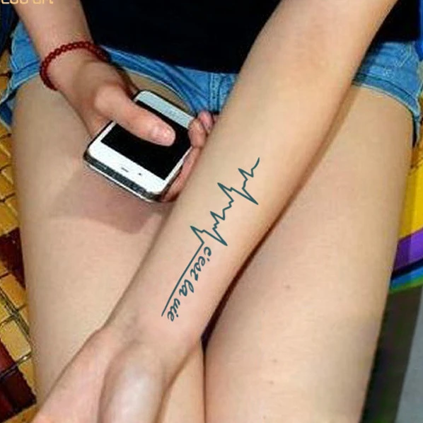 Waterproof Temporary Tattoo Sticker heartbeat wave women's tatto stickers flash tatoo fake tattoos
Waterproof Temporary Tattoo Sticker heartbeat wave women's tatto stickers flash tatoo fake tattoos
