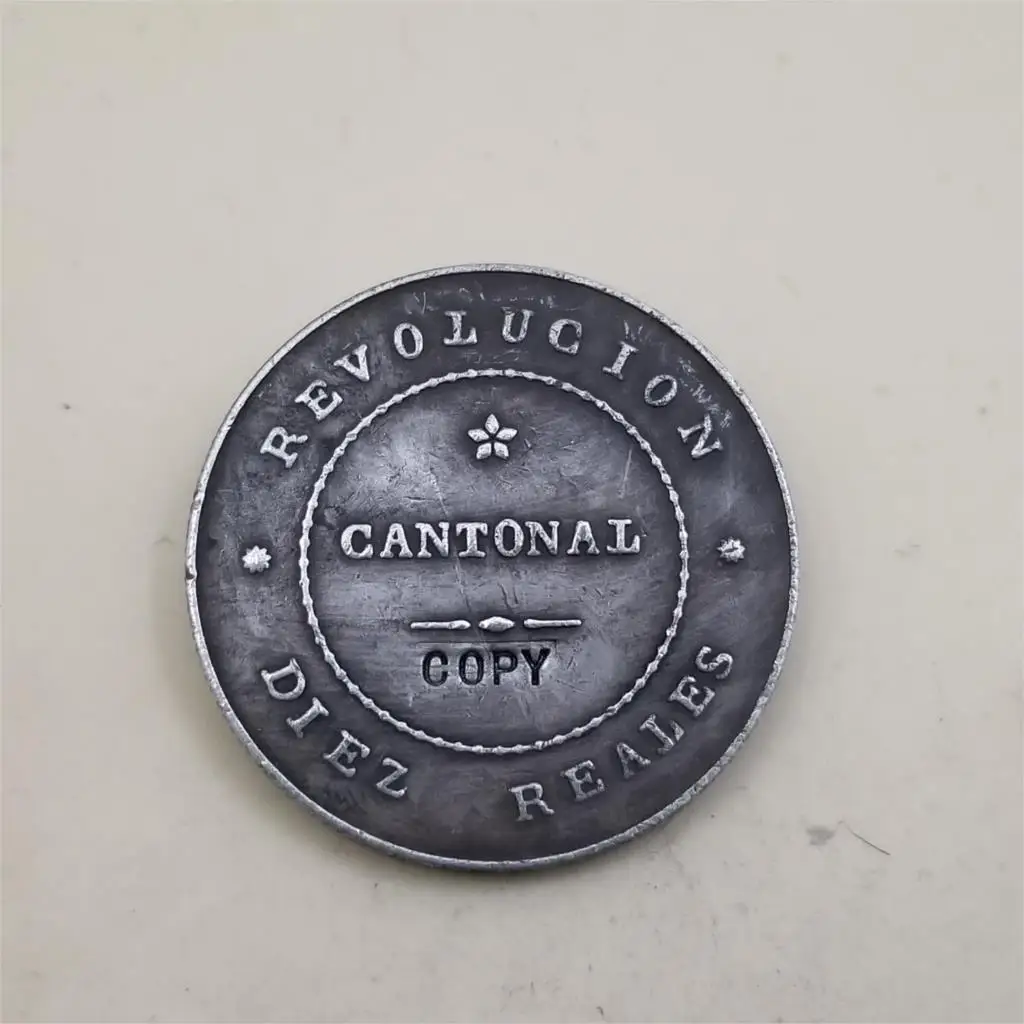 1873 Испания Картахена революционная 2 5 песет (10 REALES) копия монет памятные монеты