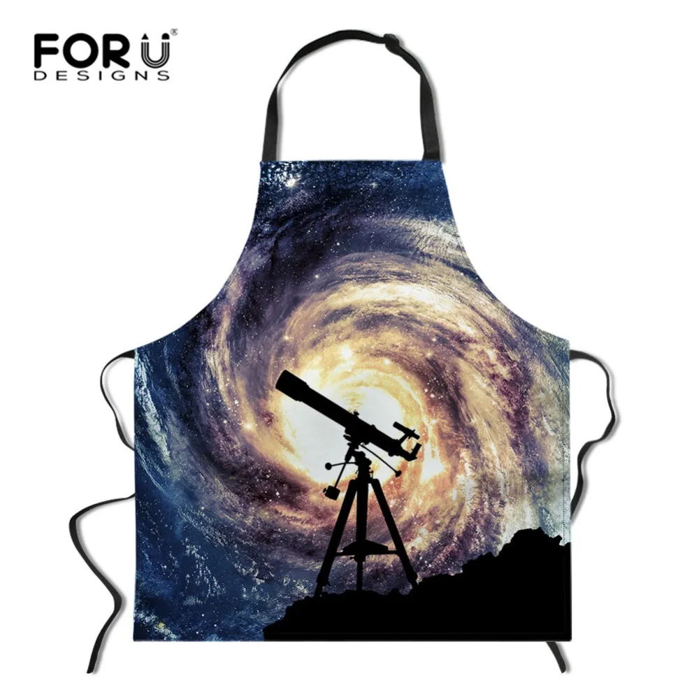 FORUDESIGNS/фартук для готовки космическая галактика кухня вечеринка выпечки женские