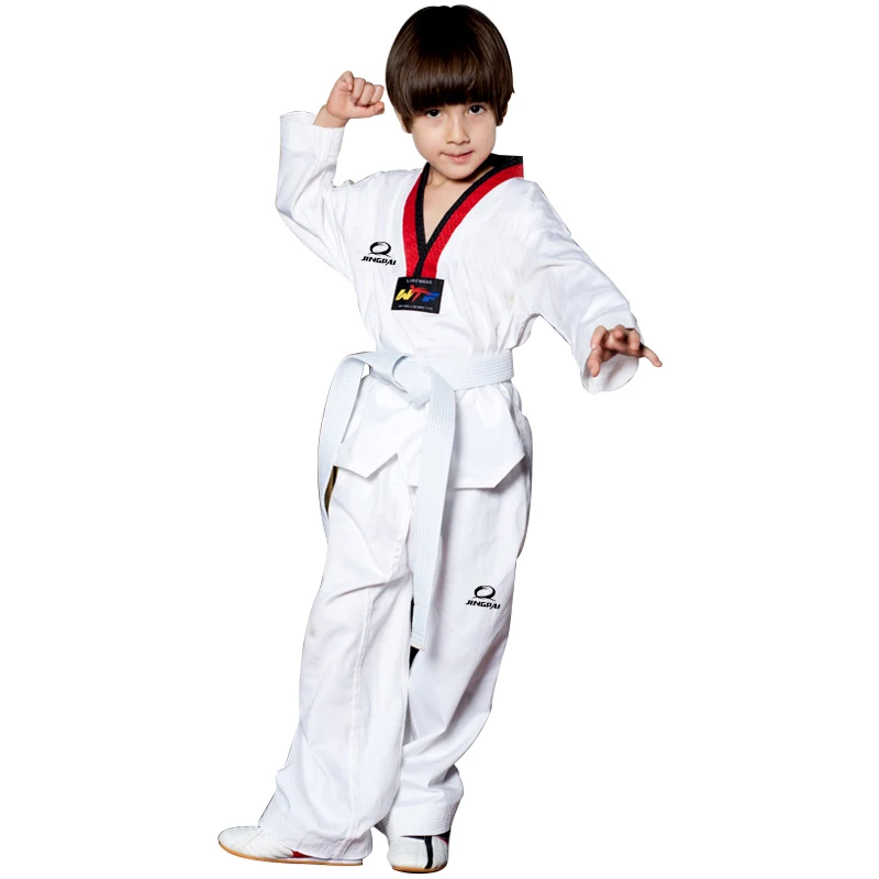 GINGPAI Удобная ITF тхэквондо униформа Dobok белая профессиональная изысканная вышивка искусственная для детей и взрослых
GINGPAI Удобная ITF тхэквондо униформа Dobok белая профессиональная изысканная вышивка искусственная для детей и взрослых