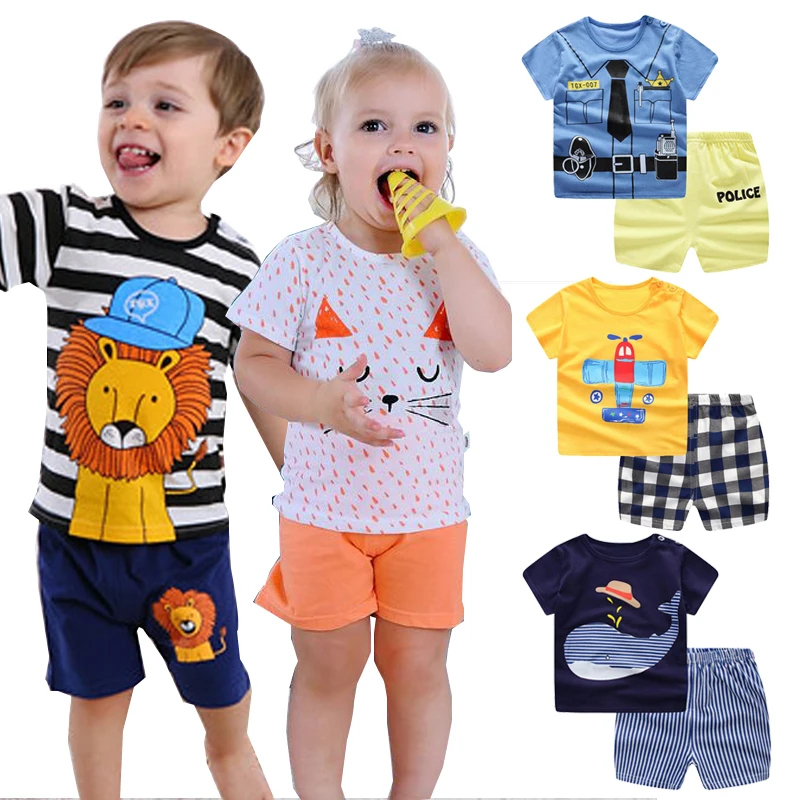 kids toddler boy summer clothes Cartoon striped shirt +Pants Baby girl outfit Infant Sport Suits tracksuit children clothes
kids toddler boy summer clothes Cartoon striped shirt +Pants Baby girl outfit Infant Sport Suits tracksuit children clothes