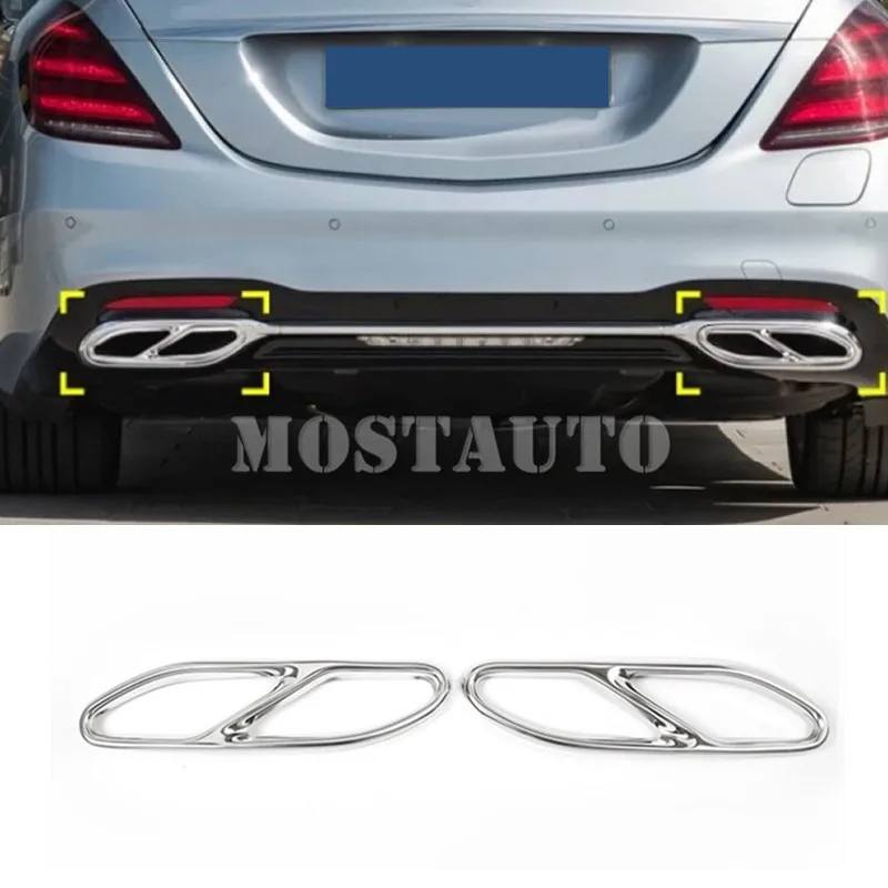 For Benz S Class W222 Rear Exhaust Muffler Tail Pipe Cover Trim 2018-2019 2pcs Car Accessories Interior Car Decor Car Trim
For Benz S Class W222 Rear Exhaust Muffler Tail Pipe Cover Trim 2018-2019 2pcs Car Accessories Interior Car Decor Car Trim