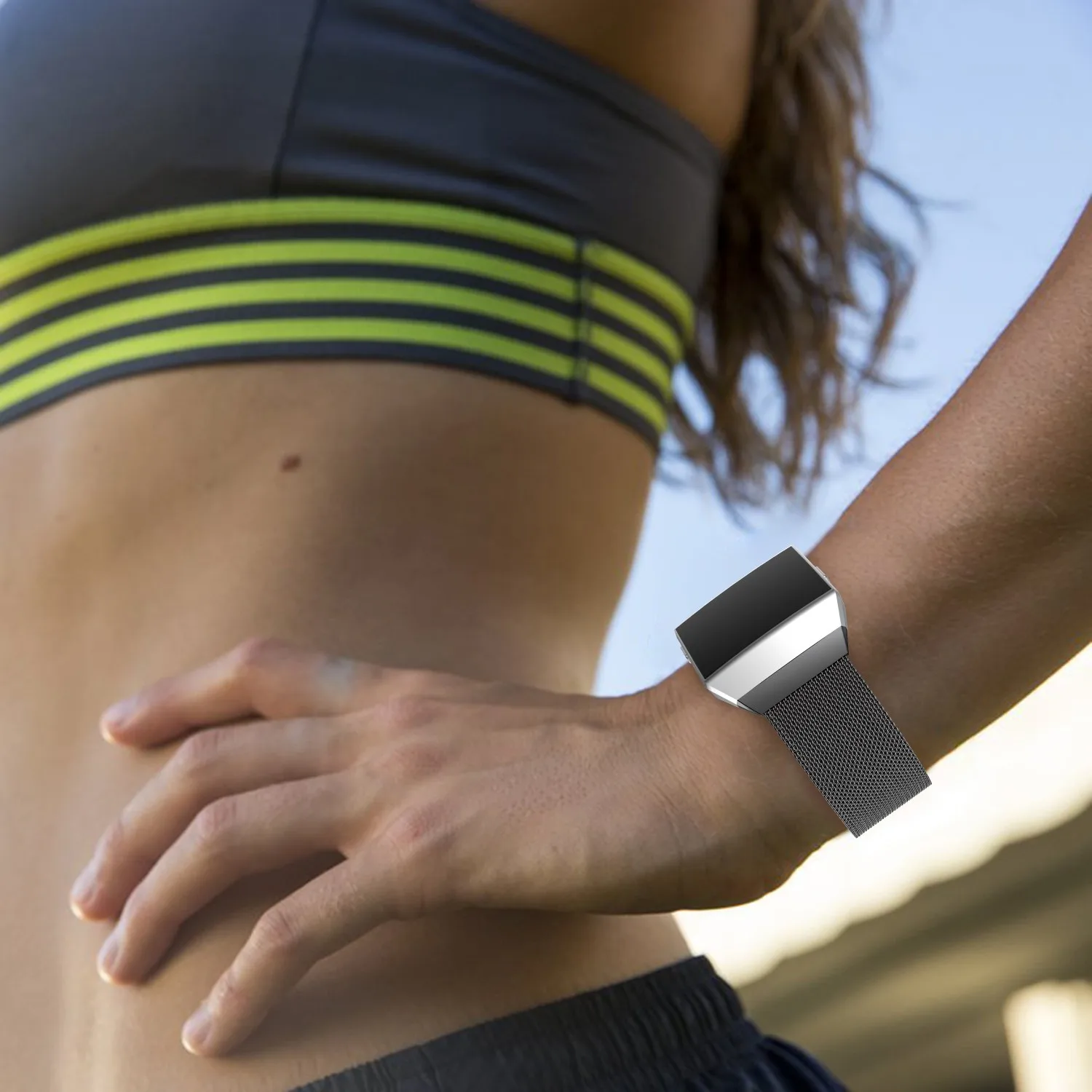 Новый ML ремешок для часов Fitbit ионный с магнитной застежкой сетчатый Браслет из