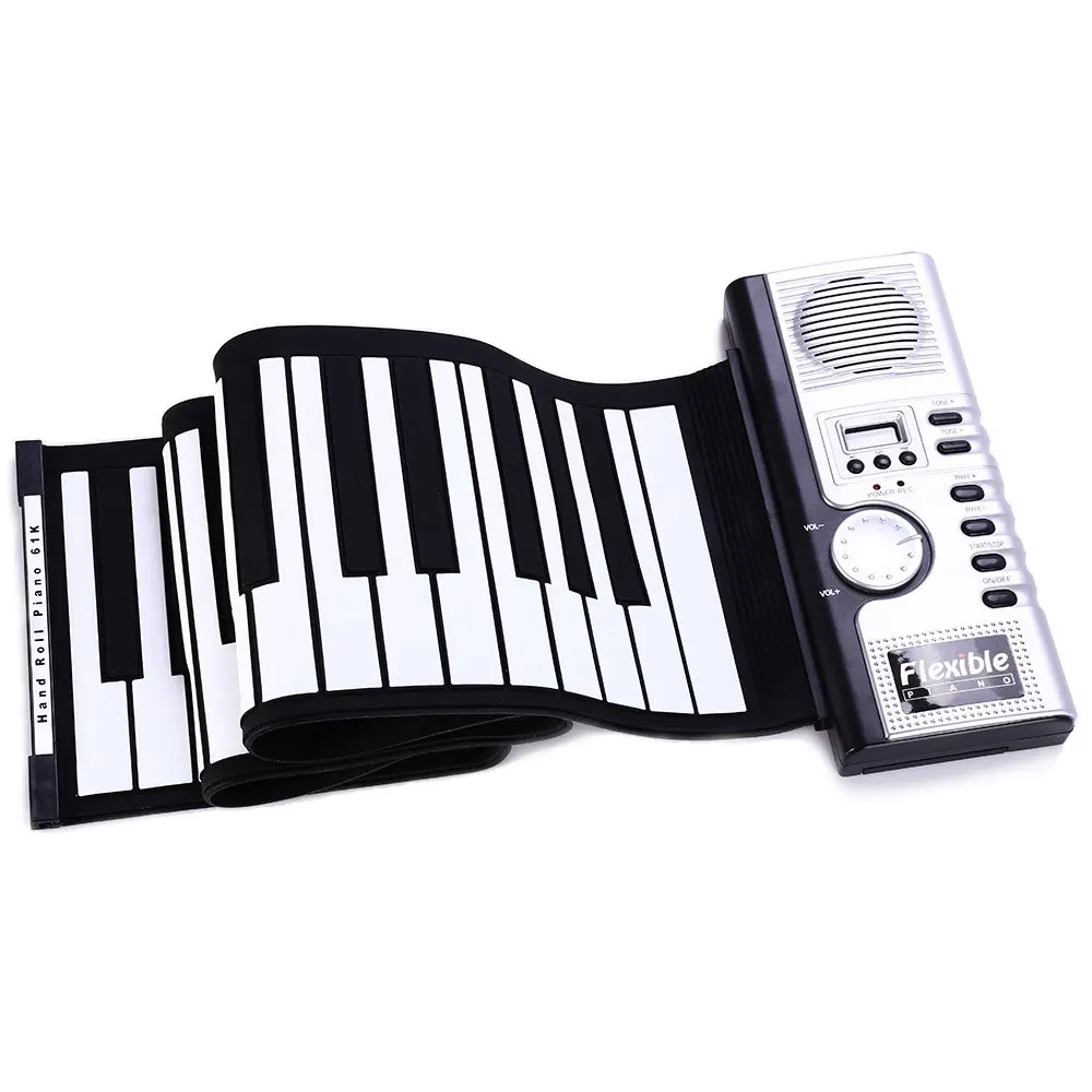 2016 новинка гибкая 61 клавишная клавиатура силиконовая MIDI цифровая рулонная