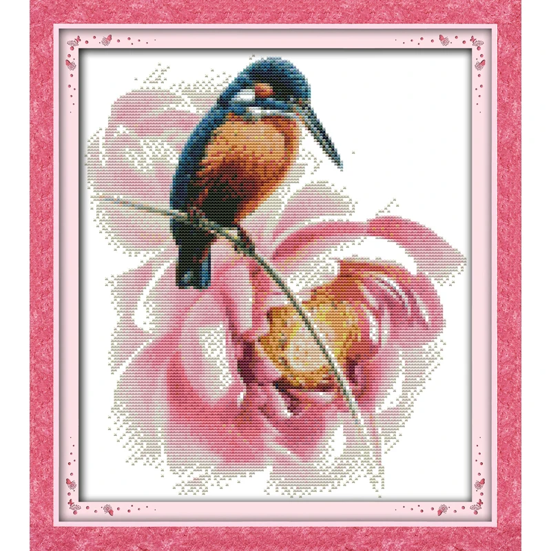 Everlasting Love Alcedo Atthis Bengalensis Chinese Cross Stitch Kits Ecological Cotton Stamped 11CT DIY New Decorations For Home
Everlasting Love Alcedo Atthis Bengalensis Chinese Cross Stitch Kits Ecological Cotton Stamped 11CT DIY New Decorations For Home