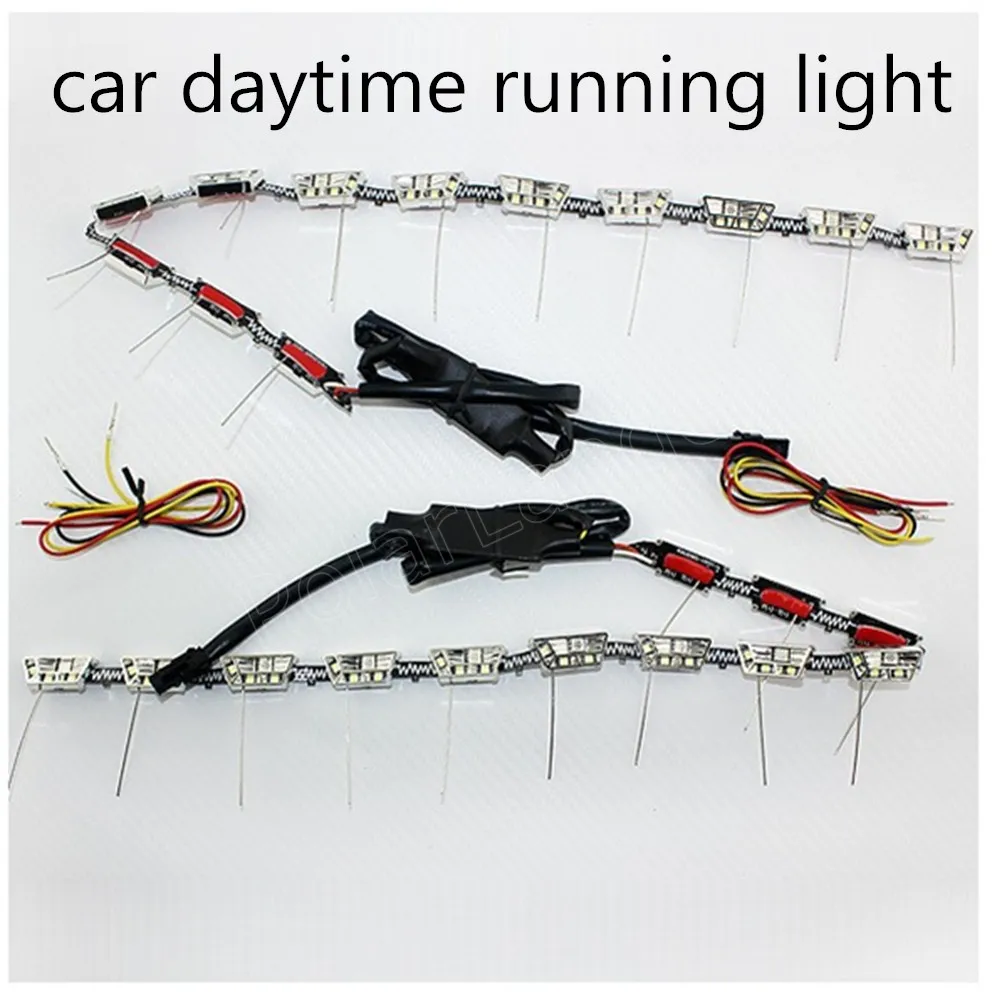 one pair best quality 5W 12V DRL Flexible LED Strip Style Daytime Running Light Tear Car Headlight Turn Signal Parking Lamp
one pair best quality 5W 12V DRL Flexible LED Strip Style Daytime Running Light Tear Car Headlight Turn Signal Parking Lamp