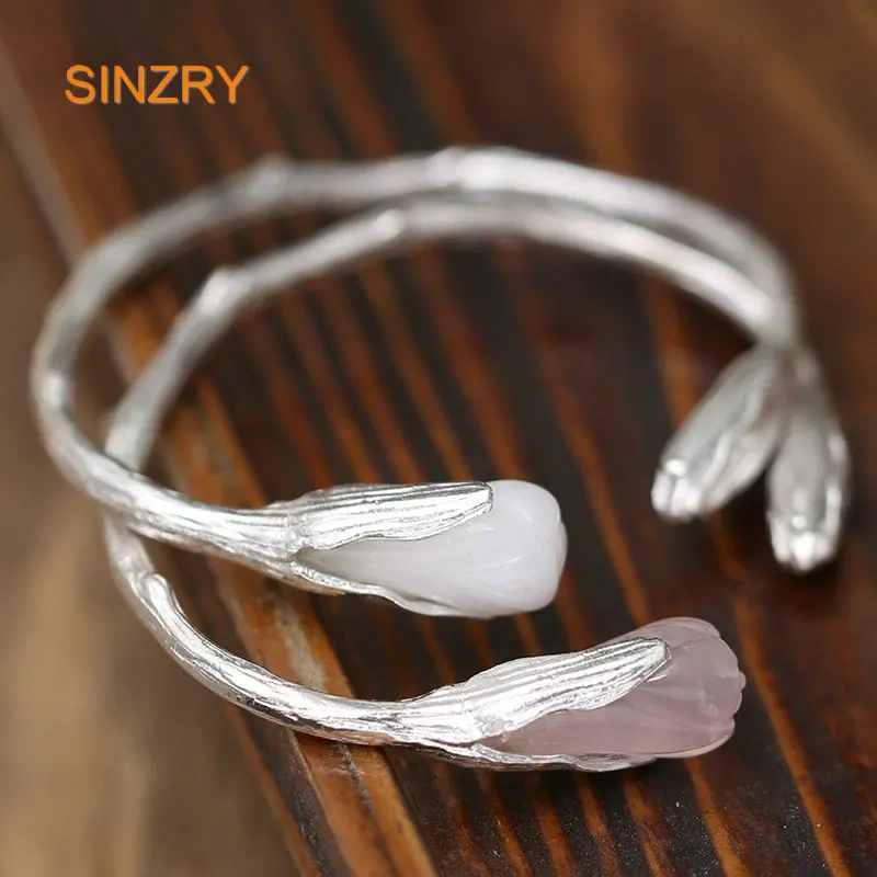 SINZRY Original design Sterling Silver ethnic national crystal tulip Open Cuff Bracelets & Bangles Lady Sterling silver jewelry
SINZRY Original design Sterling Silver ethnic national crystal tulip Open Cuff Bracelets & Bangles Lady Sterling silver jewelry