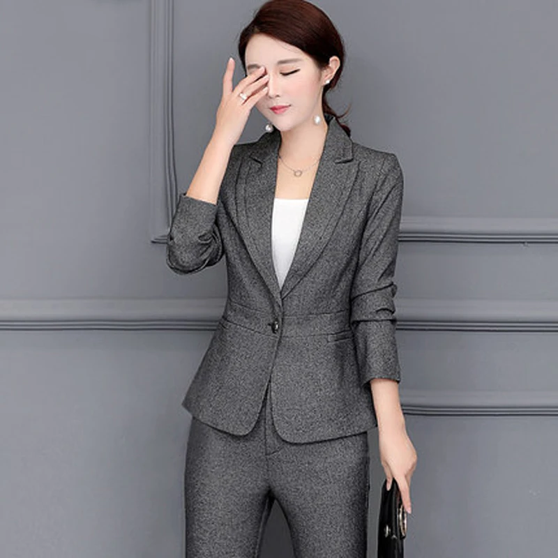 Women's spring and autumn new office professional wear OL suit suit ladies interview work wear jacket trousers fashion two-piece
Women's spring and autumn new office professional wear OL suit suit ladies interview work wear jacket trousers fashion two-piece