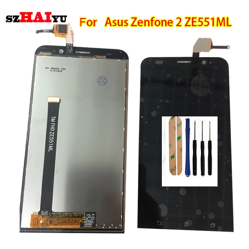 SzHAIyu 5 дюймов для Asus Zenfone 2 ZE551ML Z00LD ЖК дисплей + сенсорная панель с рамкой и