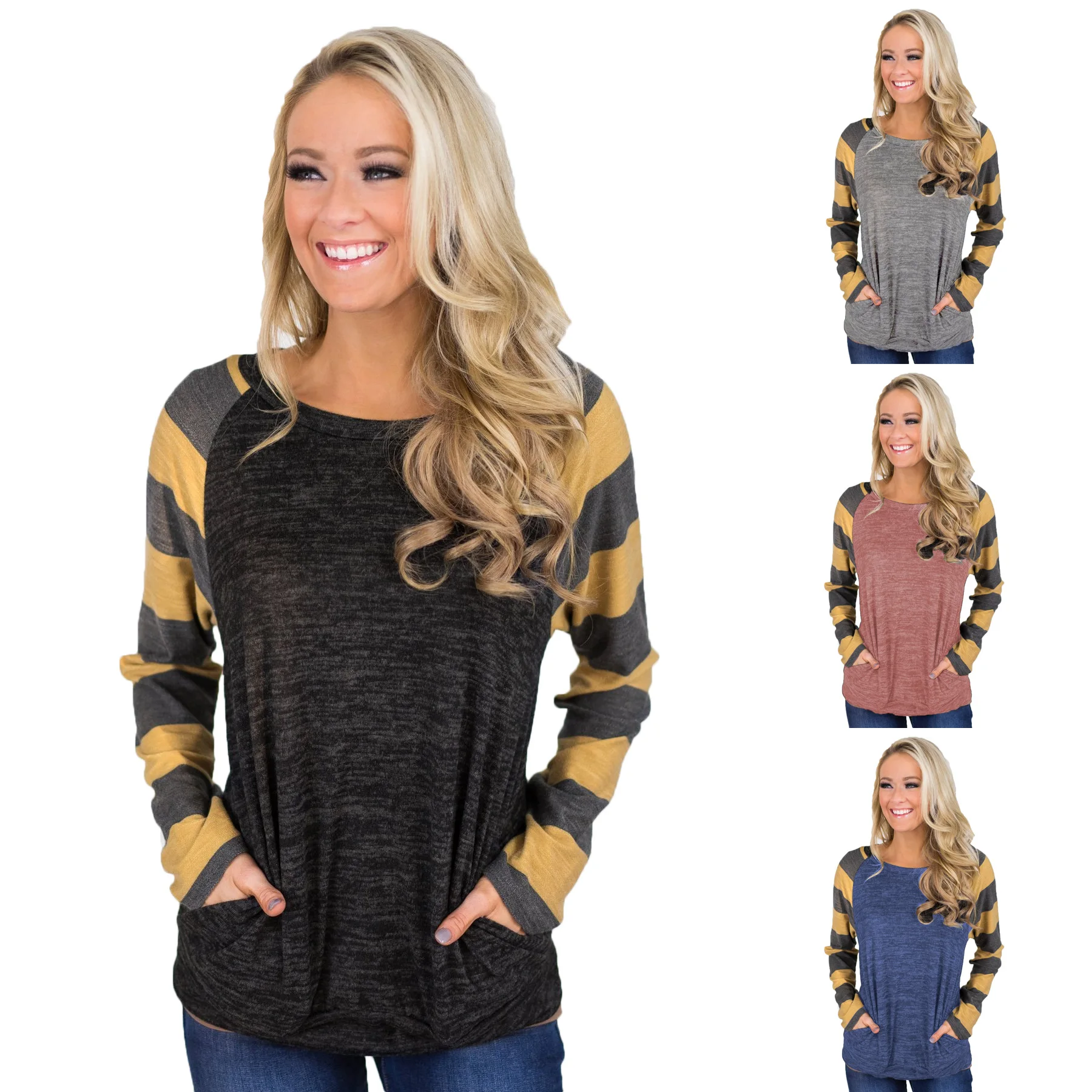 MAYFULL new fashion women sexy cotton o-neck patchwork full sleeve t-shirt lady girls casual stripe holiday leisure tops t-shirt
MAYFULL new fashion women sexy cotton o-neck patchwork full sleeve t-shirt lady girls casual stripe holiday leisure tops t-shirt