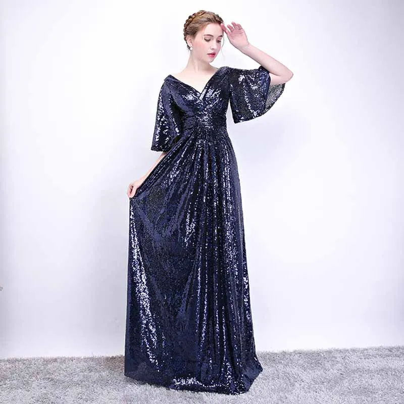 Champagne V Neck Sequins Large Size 5XL Evening Formal Dress Flare Sleeve Long Luxury Party Dress Red Carpet Ball Gown For Women
Champagne V Neck Sequins Large Size 5XL Evening Formal Dress Flare Sleeve Long Luxury Party Dress Red Carpet Ball Gown For Women