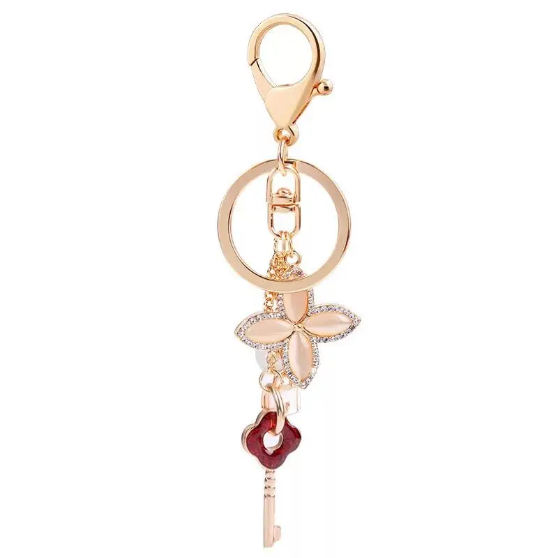 Creative fashion crystal four-leaf keychain key pendant key ring car key chain female bag pendant accessories charm jewelry
Creative fashion crystal four-leaf keychain key pendant key ring car key chain female bag pendant accessories charm jewelry